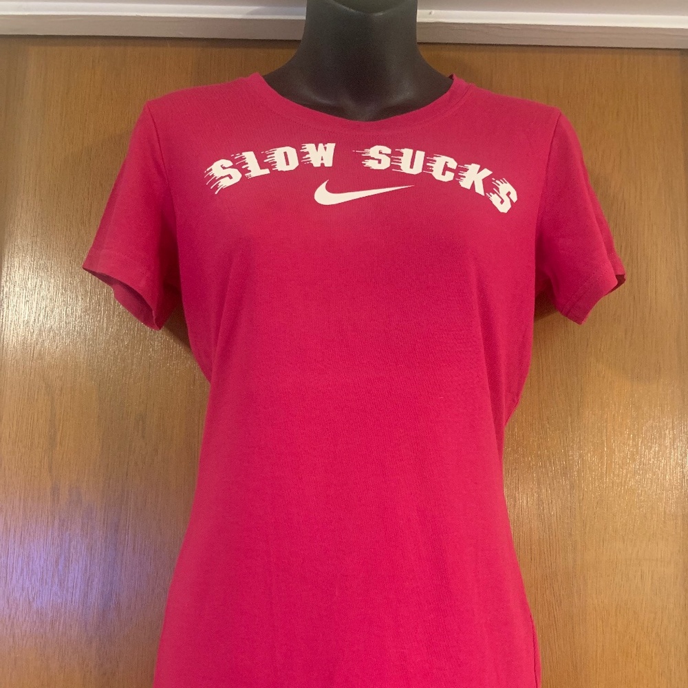 NIKE SLIM FIT DRI-FIT SLOW SUCKS TEE SZ S